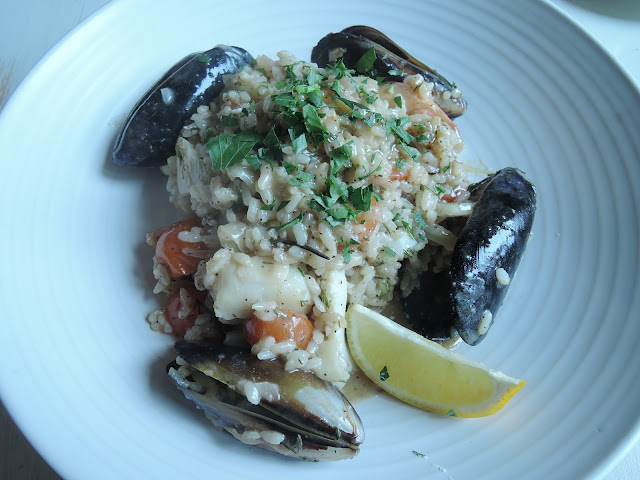 pier port melbourne, risotto, pescatarian