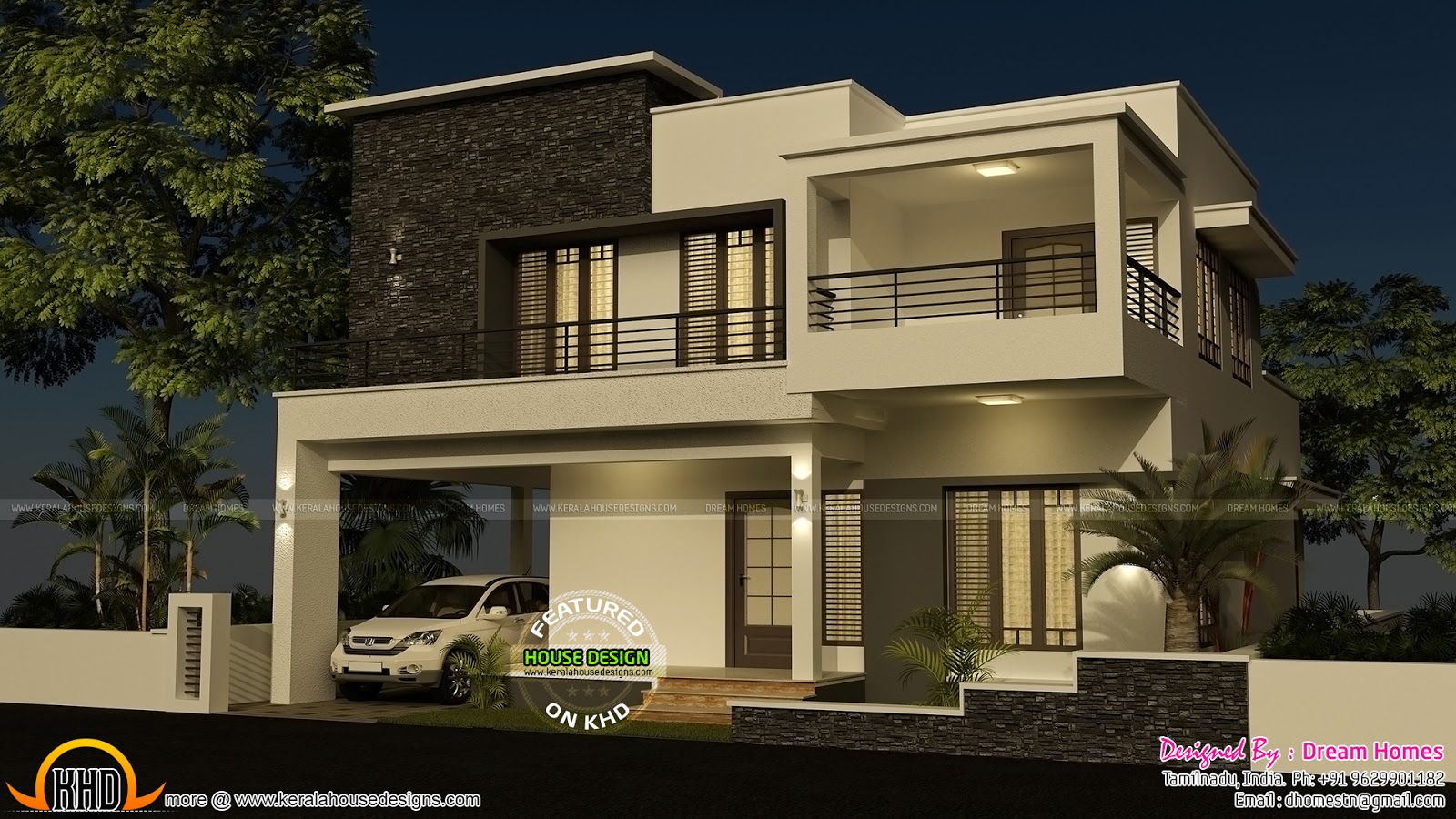 4 bedroom modern house with plan Kerala home design and 