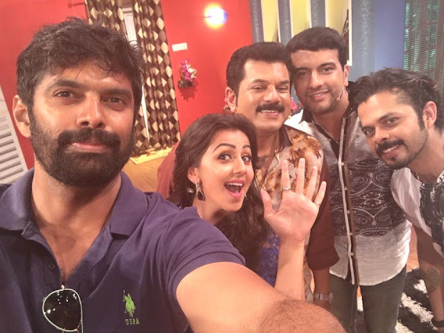 Sreeshanth, Nikki galrani Team 5 movie Promotions Sreeshanth, Nikki galrani Team 5 movie Promotions