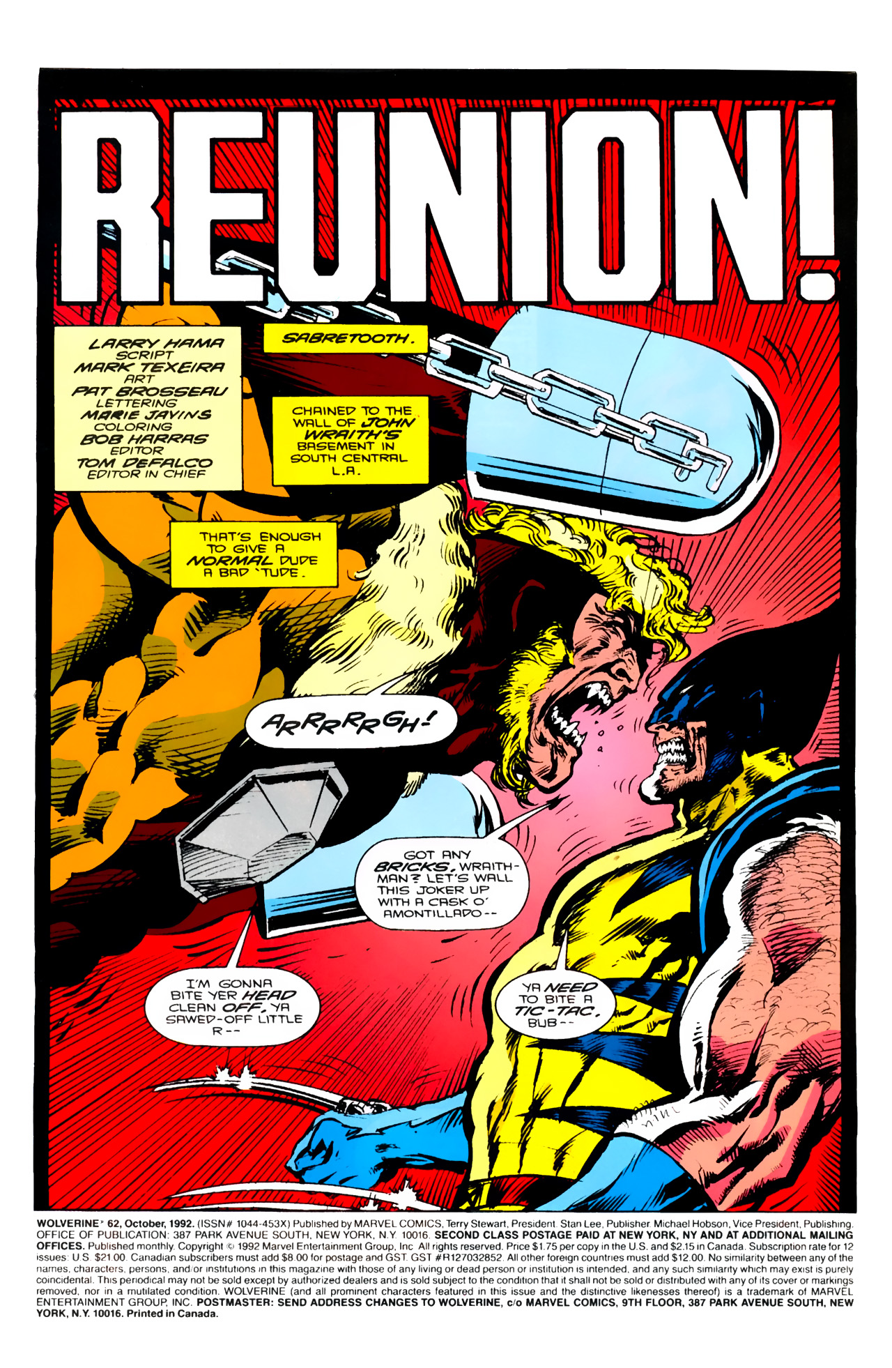 Read online Wolverine (1988) comic -  Issue #62 - 2