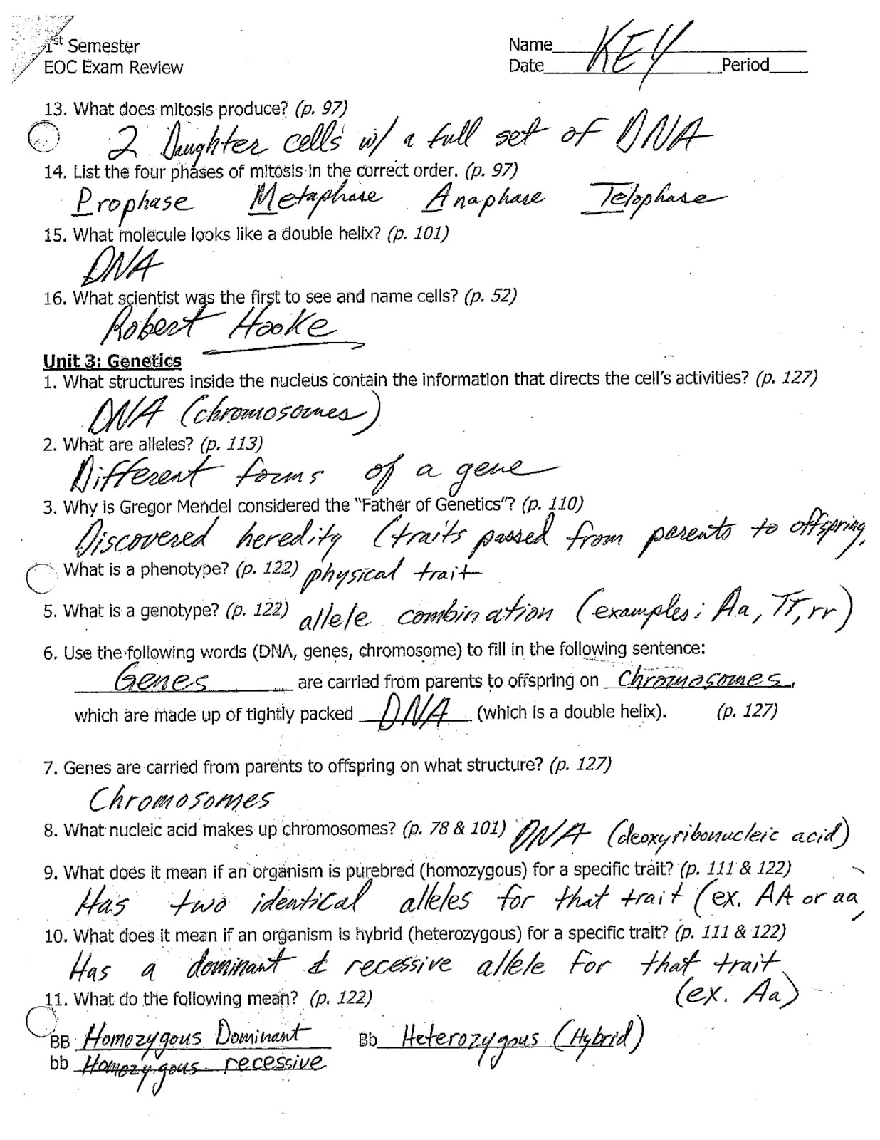 7th Grade Life Science