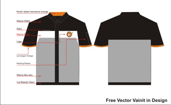 Free Vector  Baju  VAINIT in DESIGN