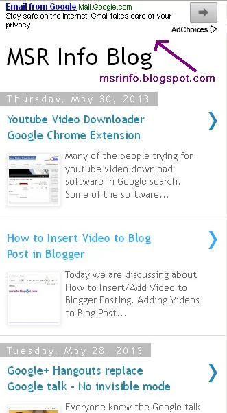 Google Adsense Mobile Ads in Blog 