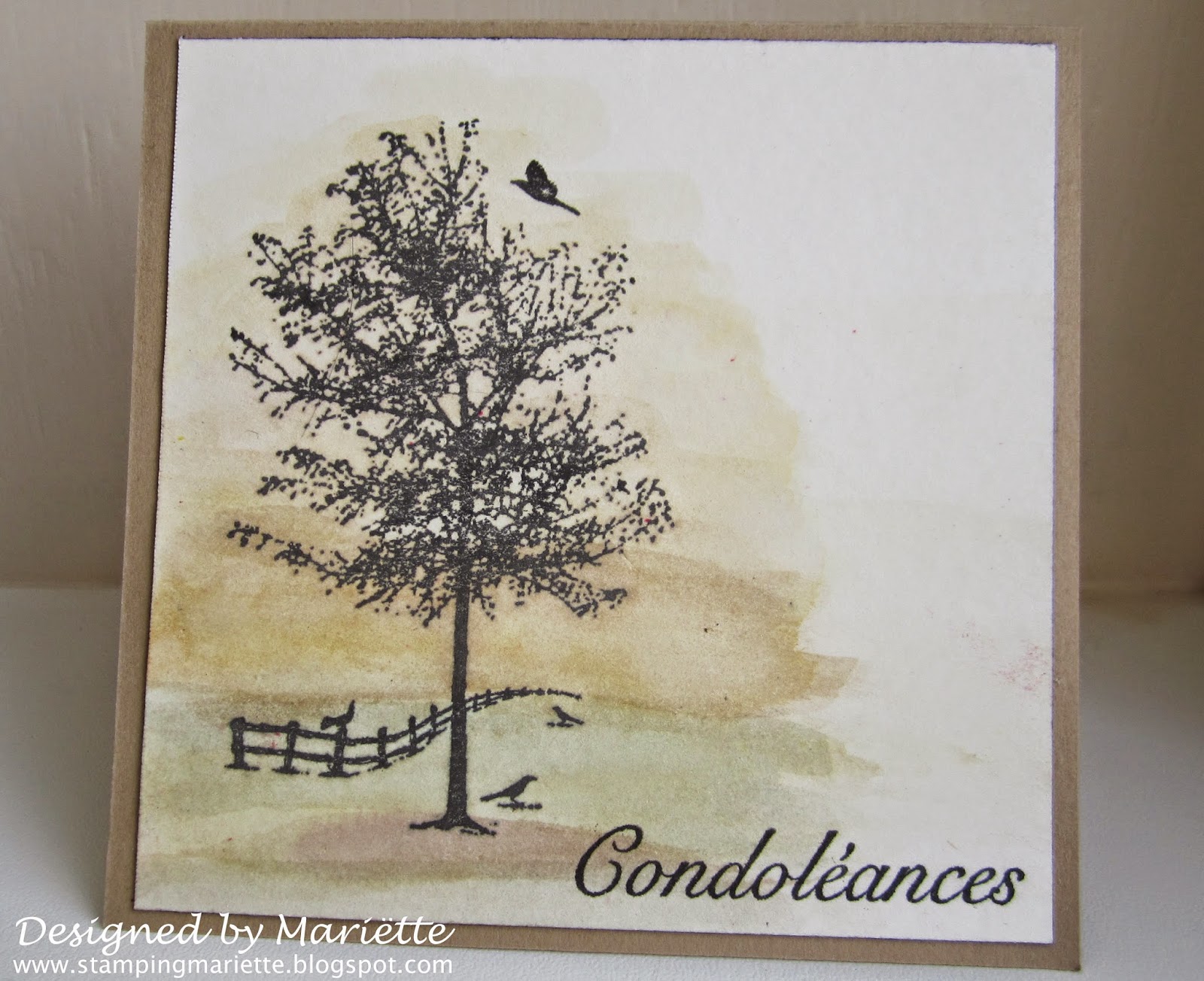 Magenta Condolence card / Carte de condoléances