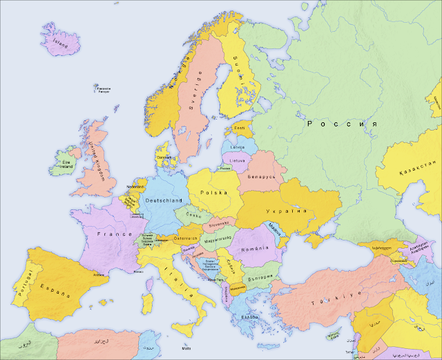 Europe countries map