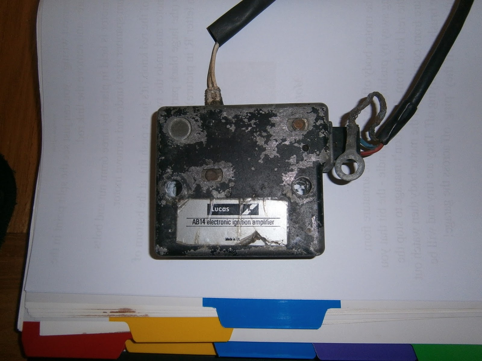 Lotus Excel Restoration Lucas AB14 ignition module/amplifier