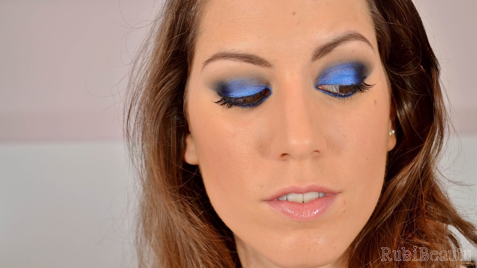 rrubibeauty maquillaje fiesta navidad christmas makeup xmas 2014 azul blue pigmentos