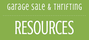 Garage Sale, Thrifting Resources