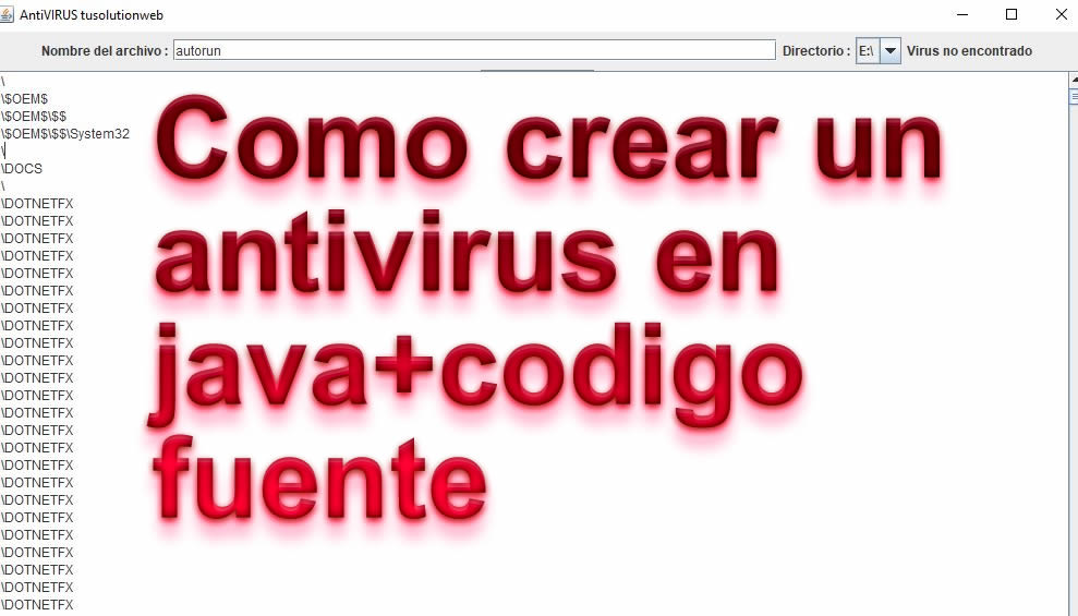como hacer un antivirus en java codigo fuente punto de venta