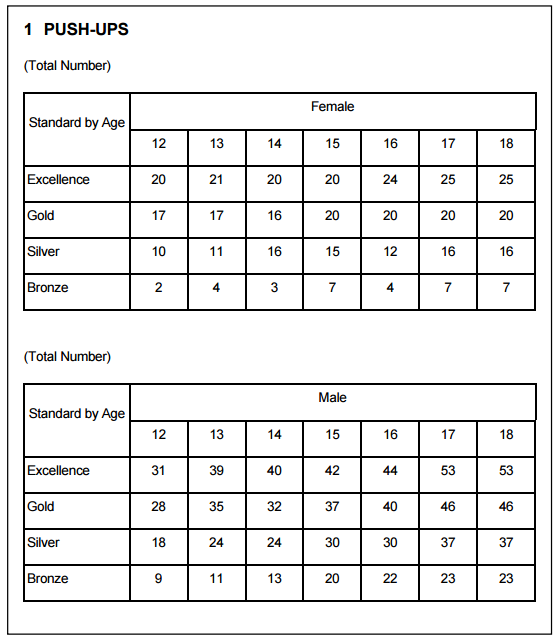 Marshmallow Man to Ironman Canadian Fitness Awards Pushups