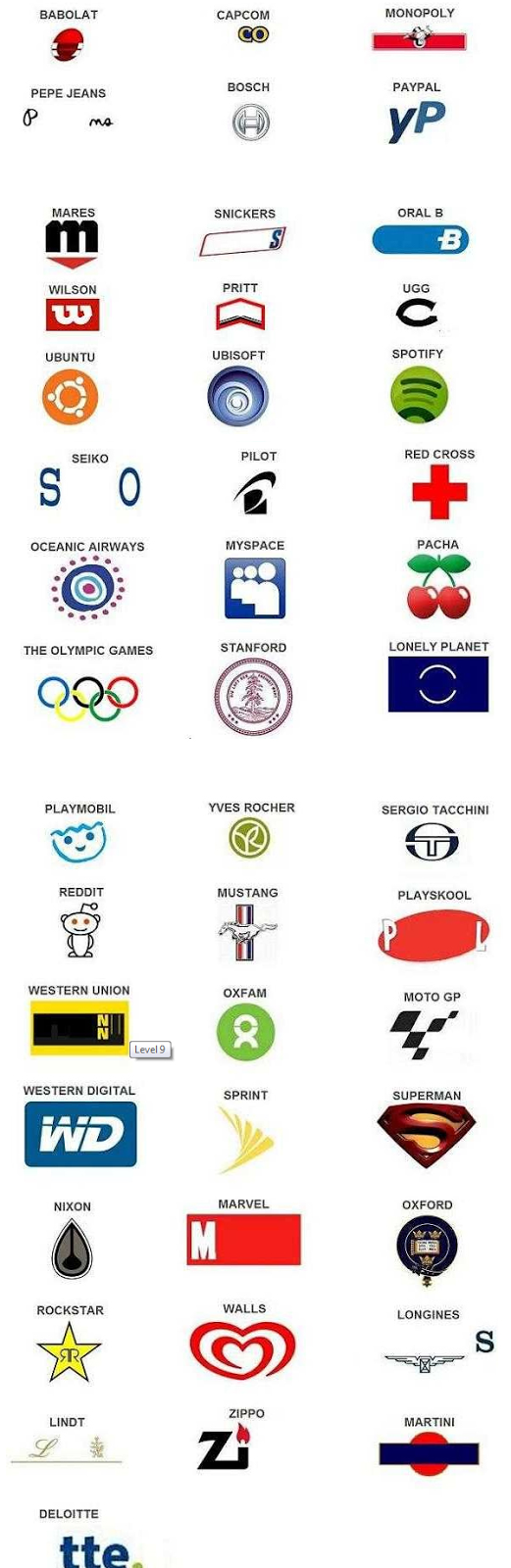 Level 9 - Logo Quiz Answers