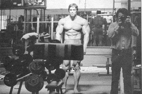 Celebrities and bodybuilding photos: Arnold Schwarzenegger bodybuilding