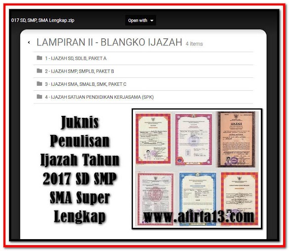 Juknis Penulisan Ijazah Tahun 2017 Sd Smp Sma Super Lengkap