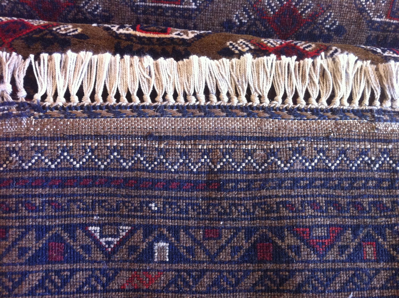 Oriental rug's fringes repaired final result