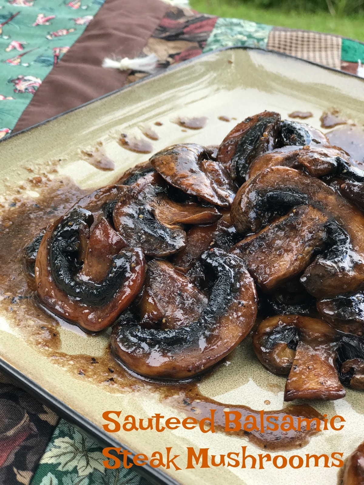 Sautèed Balsamic SteakCut Mushrooms Turnips 2 Tangerines