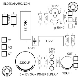 cara merakit power supply 12 volt PCB & Layout