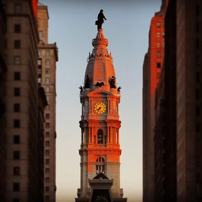 Philadelphia City Hall in winter