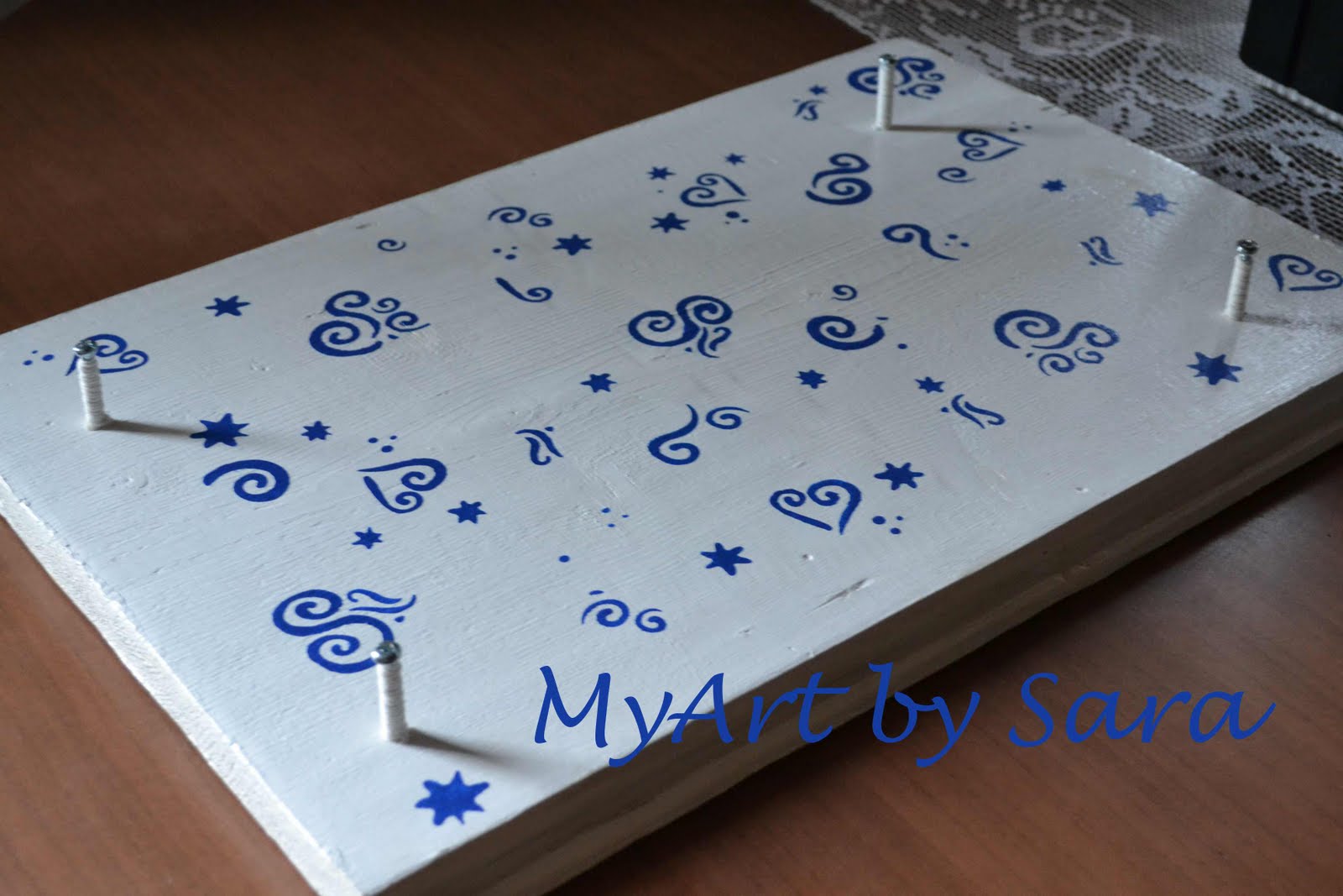 Lavagna Per Macram&egrave; Cozlly 30.5x40.6 Cm - Doppia Faccia, Con Spille E Istruzioni