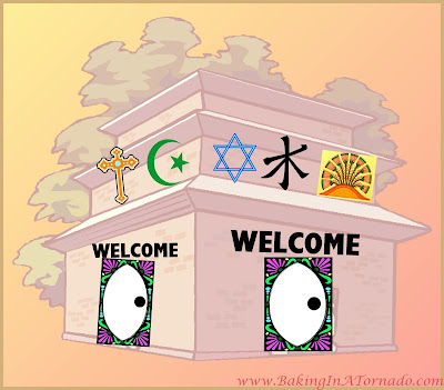 Religion should welcome | www.BakingInATornado.com | #MyGraphics