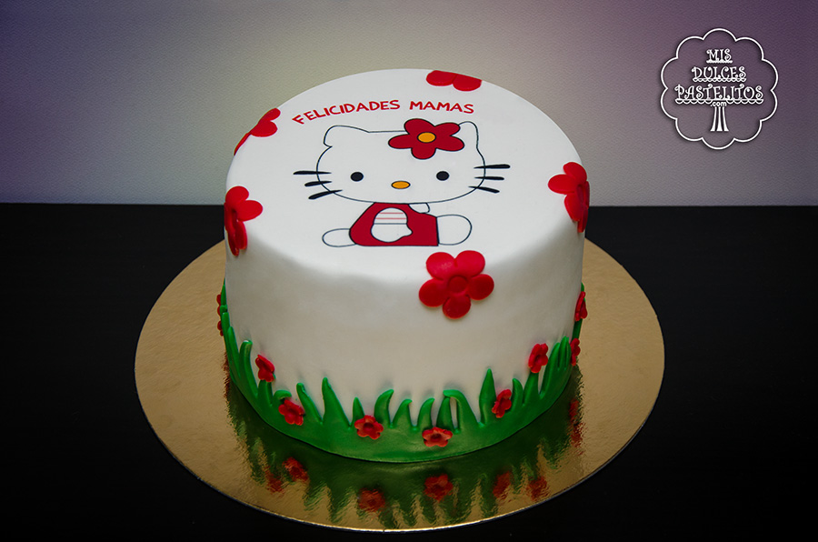 Mis Dulces Pastelitos: Tarta de cumpleaños - Hello Kitty