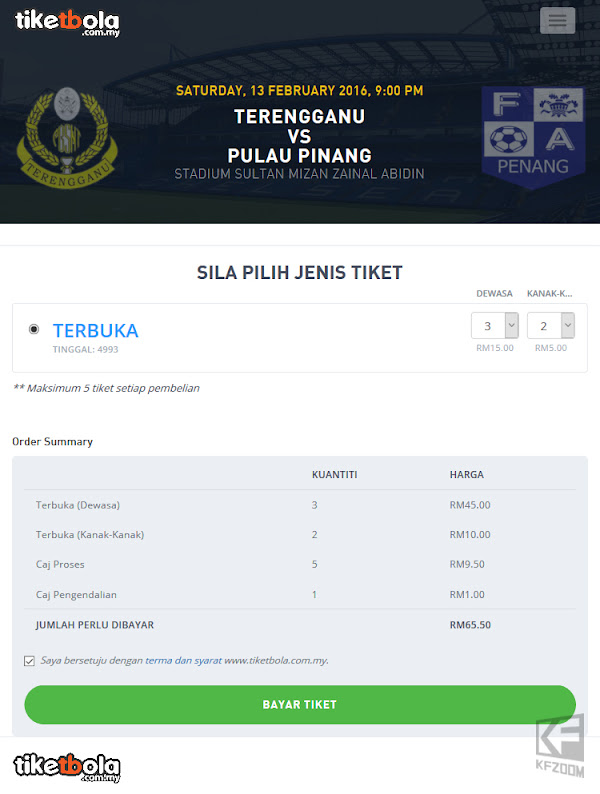 Cara Beli Tiket Bola Online Liga Malaysia