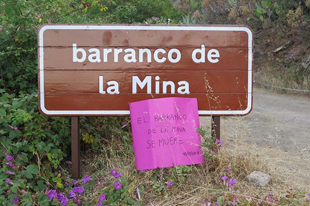 El Barranco de La Mina se muere