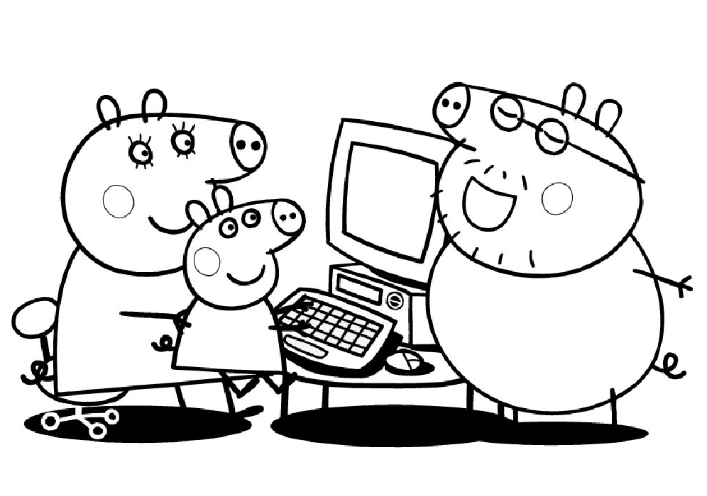 FREE COLORING PAGES: Peppa Pig Cartoon Coloring Pages For Kids