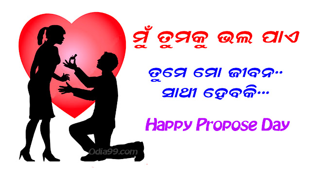 Happy Propose Day 2023 Odia shayari photo