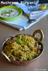 biryani mushroom kaalan cooker pressure