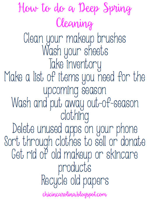 Chic in Carolina How to do a Deep Spring Cleaning