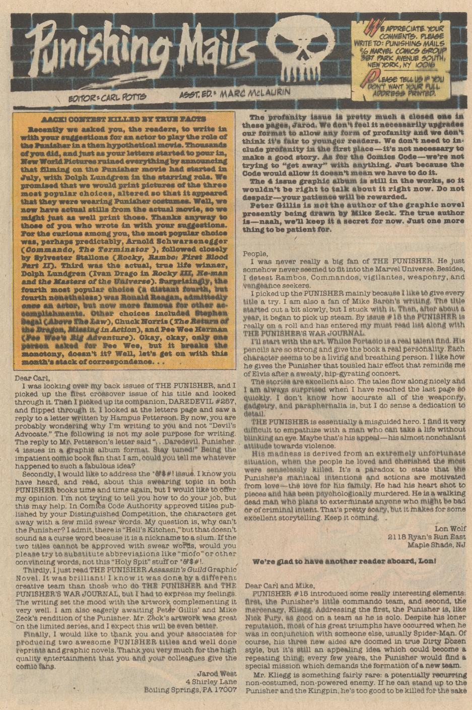 Read online The Punisher (1987) comic - Issue #19 - The Spider - 24
