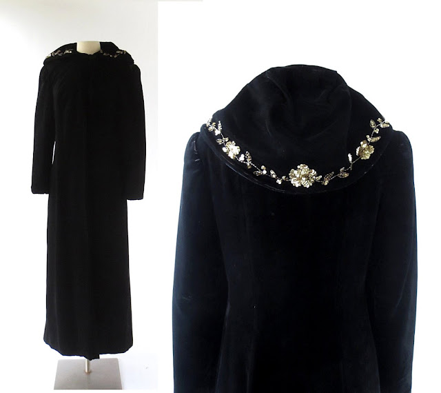 small earth vintage: shop preview: a 30s velvet cloak, autumn tone ...