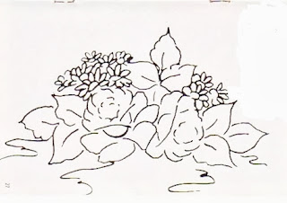 desenho de rosas para pintar