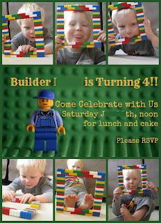 Lego party invitation