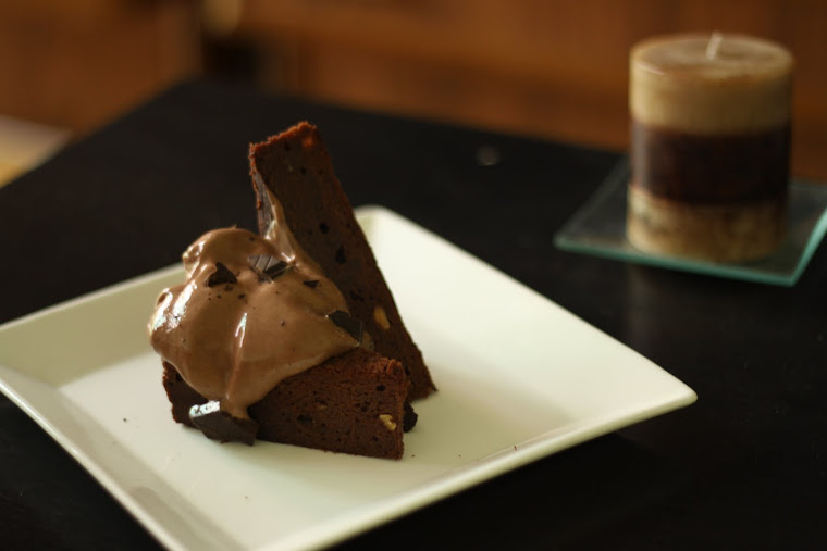 Brownie con helado de chocolate artesanal