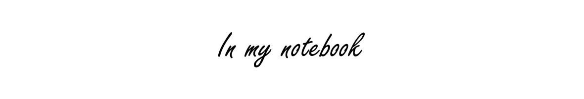 In my notebook