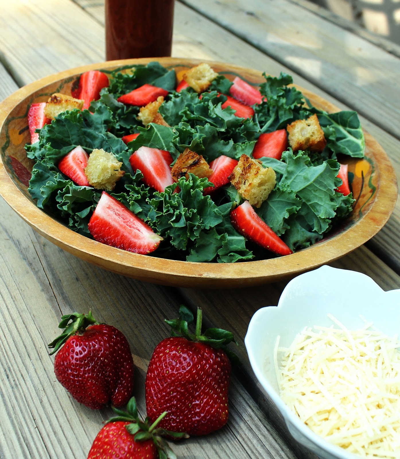 Cooking With Mary and Friends Kale and Strawberry Salad with