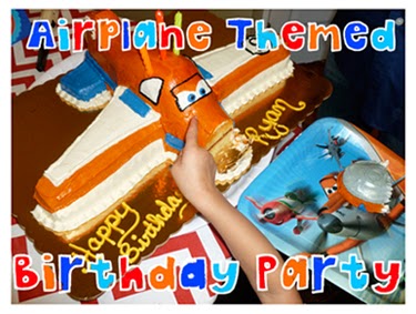 Airplane Birthday Party Craft - Paper and Cake