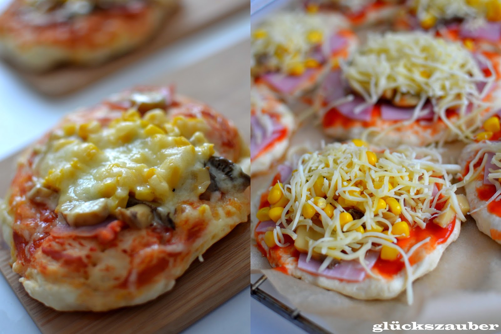 glückszauber : Minipizzas - Pizzateig sowie Pizzabeläge in sämtlichen ...