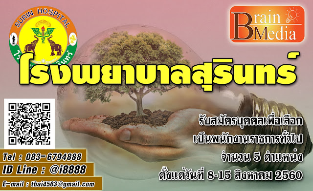 โรงพยาบาลสุรินทร์ เปิดสอบ งานราชการ