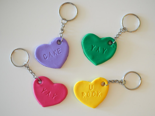 Valentine's Hearts Acrylic Key Chains