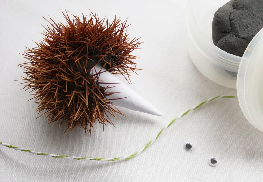 Manualidad: Erizo con cáscara de castaña6