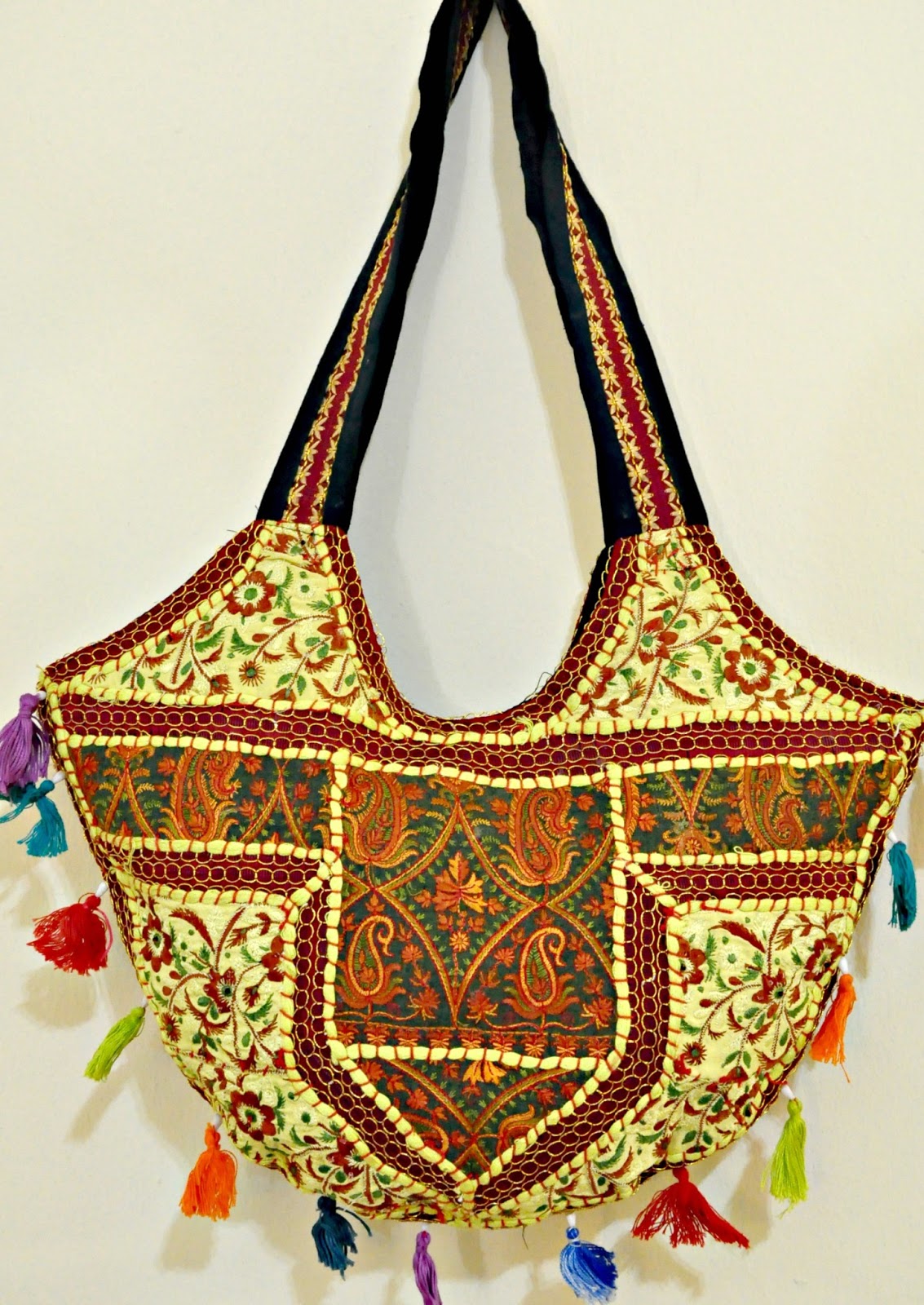 Jaipur Handloom: Handmade Tribal Mirror Indian shoulder Banajara Bag ...