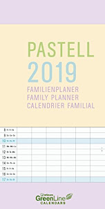Pastell Familienplaner 2019: Familienterminkalender 6 Spalten