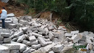 Pedra folheta para caminho de pedra cortada a mão.