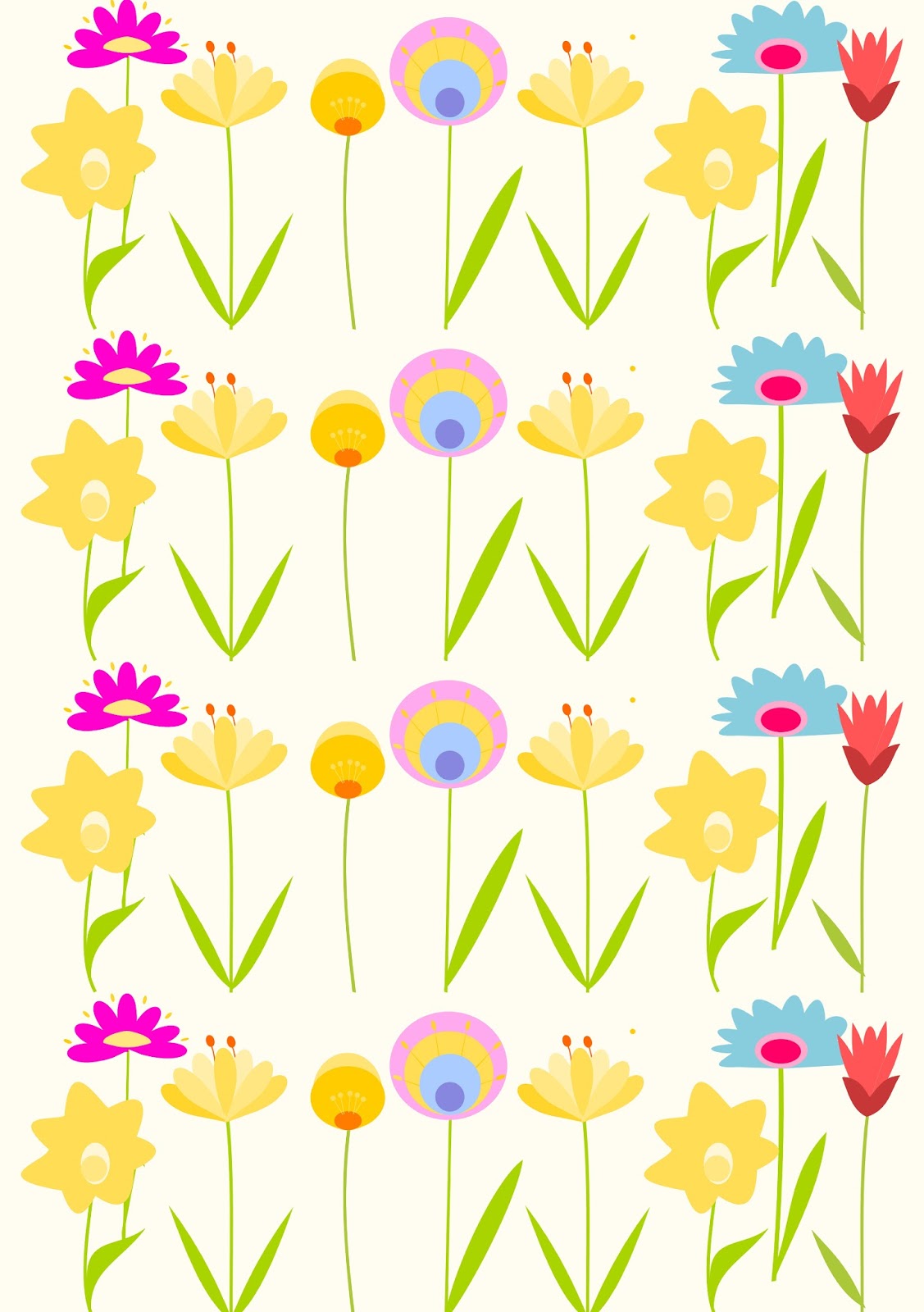 free-digital-floral-summer-scrapbooking-paper-ausdruckbares