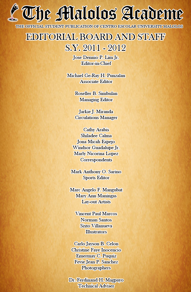 The Malolos Academe Editorial Board