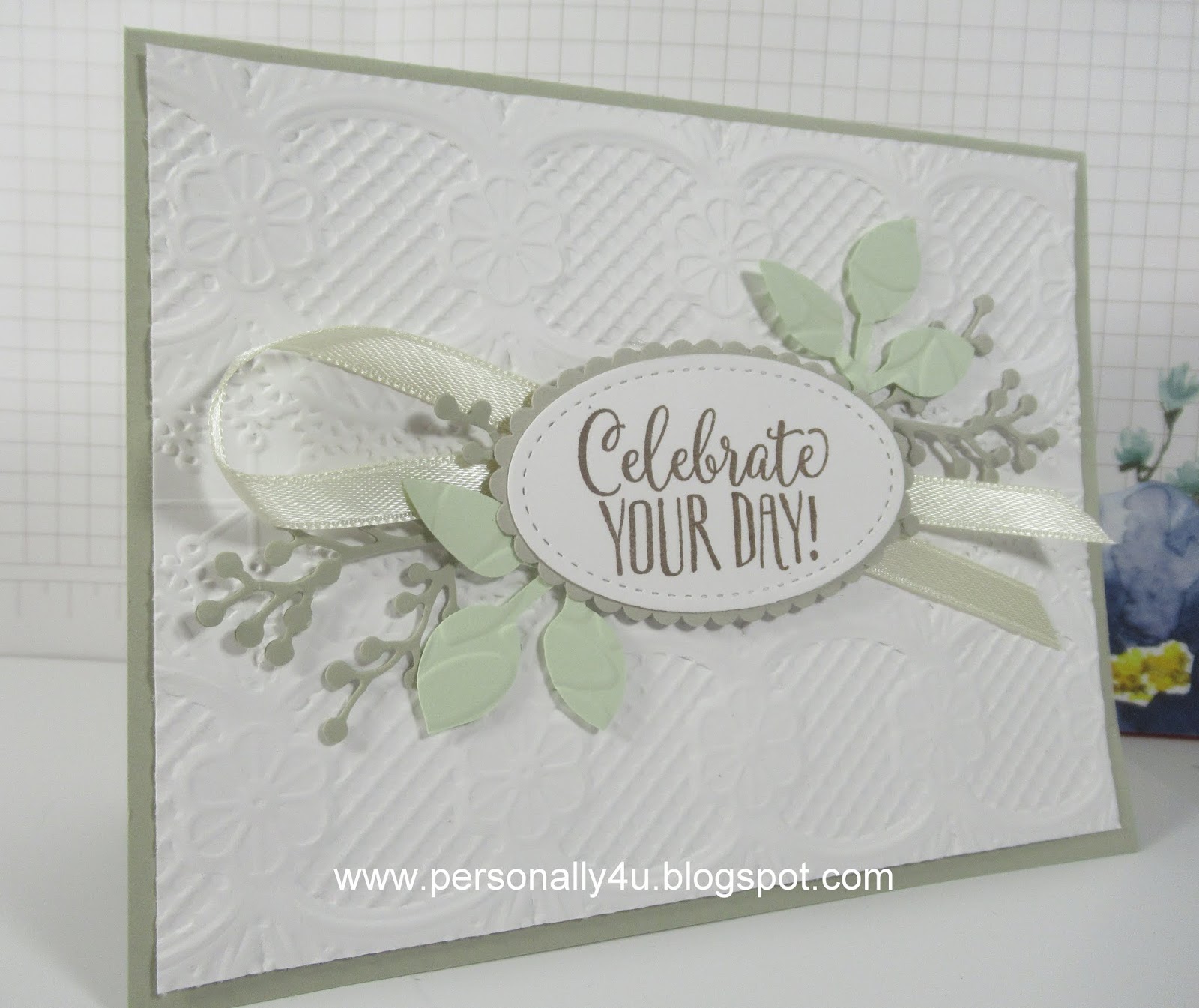 Personally Yours Wedding Card Lace Dynamic Textured Impressions