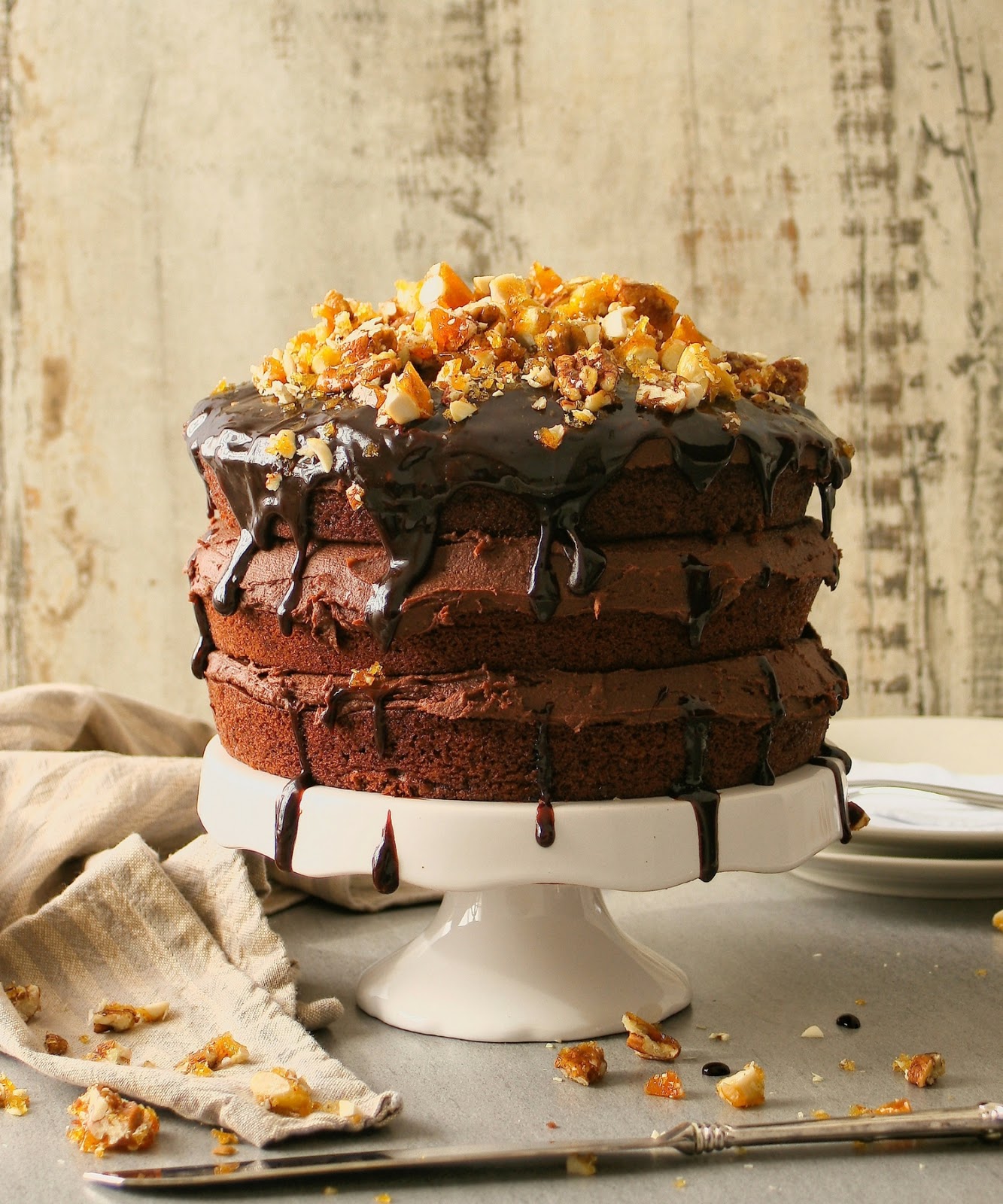 Cupcakes & Couscous Vegan Chocolate Nut Brittle Cake