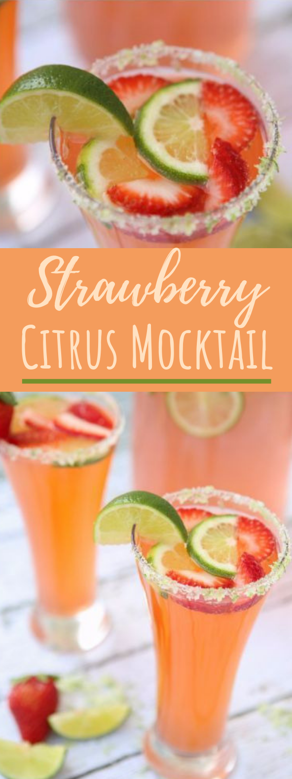 Citrus Strawberry Mocktail #drinks #cocktail